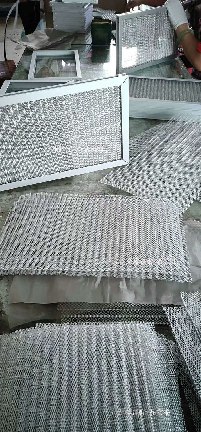 金屬網(wǎng)過濾器框架：鍍鋅鋼板、鋁合金或不銹鋼
